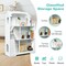 Costway 3-Tier Wooden Dollhouse Bookcase Children's Bookshelf in Kid's Room Gift for 3+